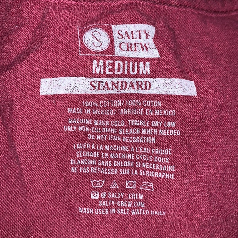 Maroon Salty Crew Long Sleeve - Picture 6 of 6